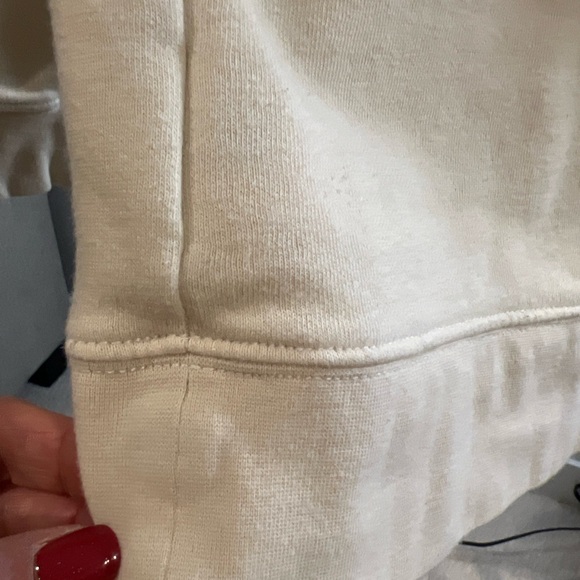 The North Face Trivert Pullover Hoodie beige front pouch pocket women size M - Picture 13 of 16